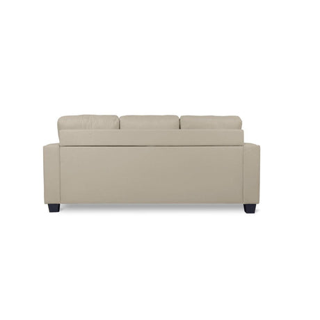 Scott Beige Modern Sturdy Wood Fabric Reversible Sofa Chaise W/ 2 Plws - Ella Furniture
