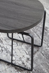 Garvine Charcoal/black Table (Set Of 3) - Ella Furniture