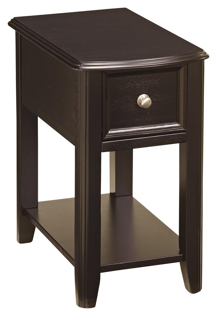 Breegin Almost Black Chairside End Table - Ella Furniture