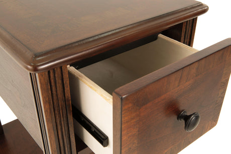 Breegin Brown Chairside End Table T007-527 - Ella Furniture