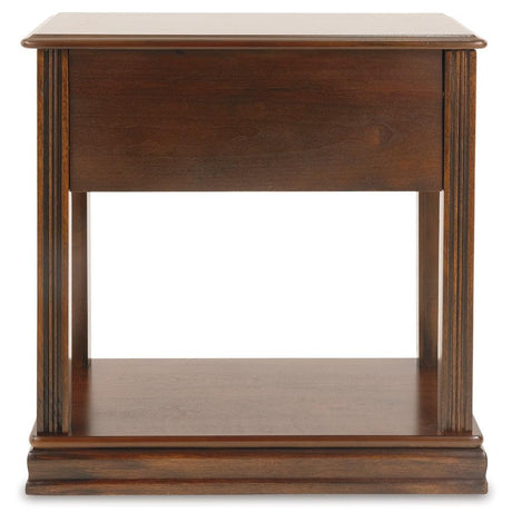 Breegin Brown Chairside End Table T007-527 - Ella Furniture