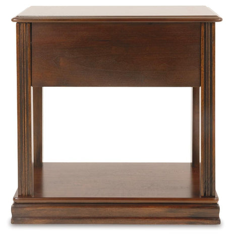 Breegin Brown Chairside End Table T007-527 - Ella Furniture