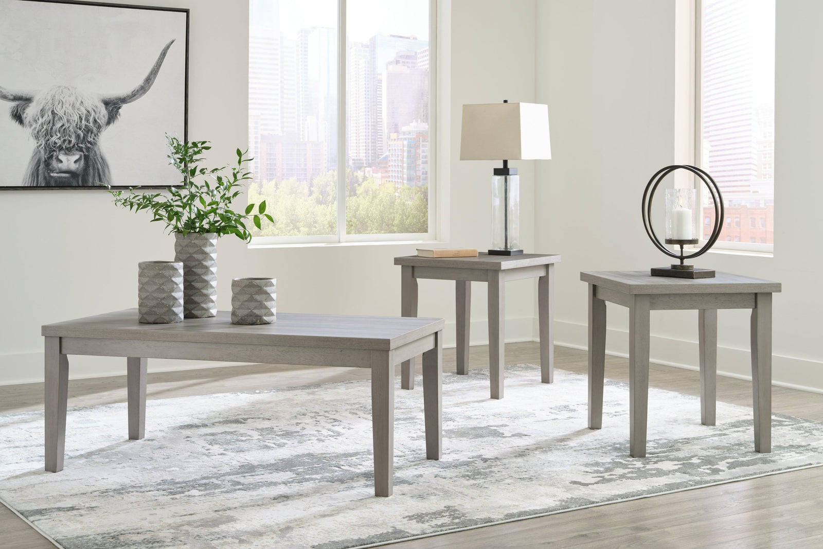 Loratti Gray Table (Set Of 3) - Ella Furniture