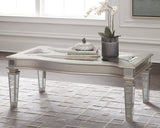 Tessani Silver Coffee Table - Ella Furniture