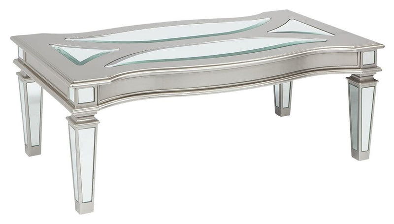 Tessani Silver Coffee Table With 2 End Tables - Ella Furniture