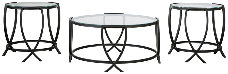 Tarrin Black Table (Set Of 3)