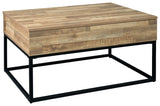 Gerdanet Natural Lift-top Coffee Table - Ella Furniture