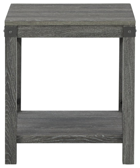 Freedan Grayish Brown End Table - Ella Furniture