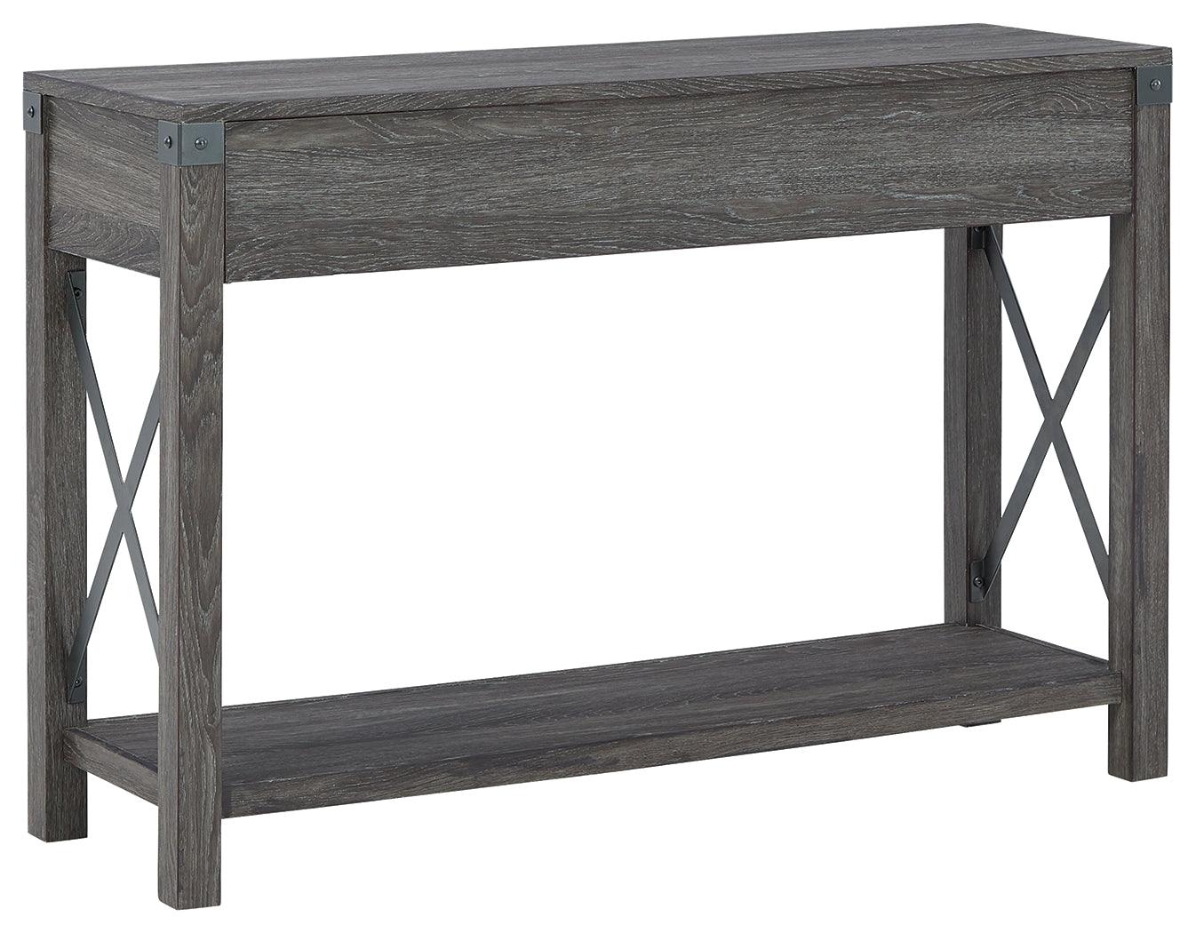 Freedan Grayish Brown Sofa/console Table - Ella Furniture