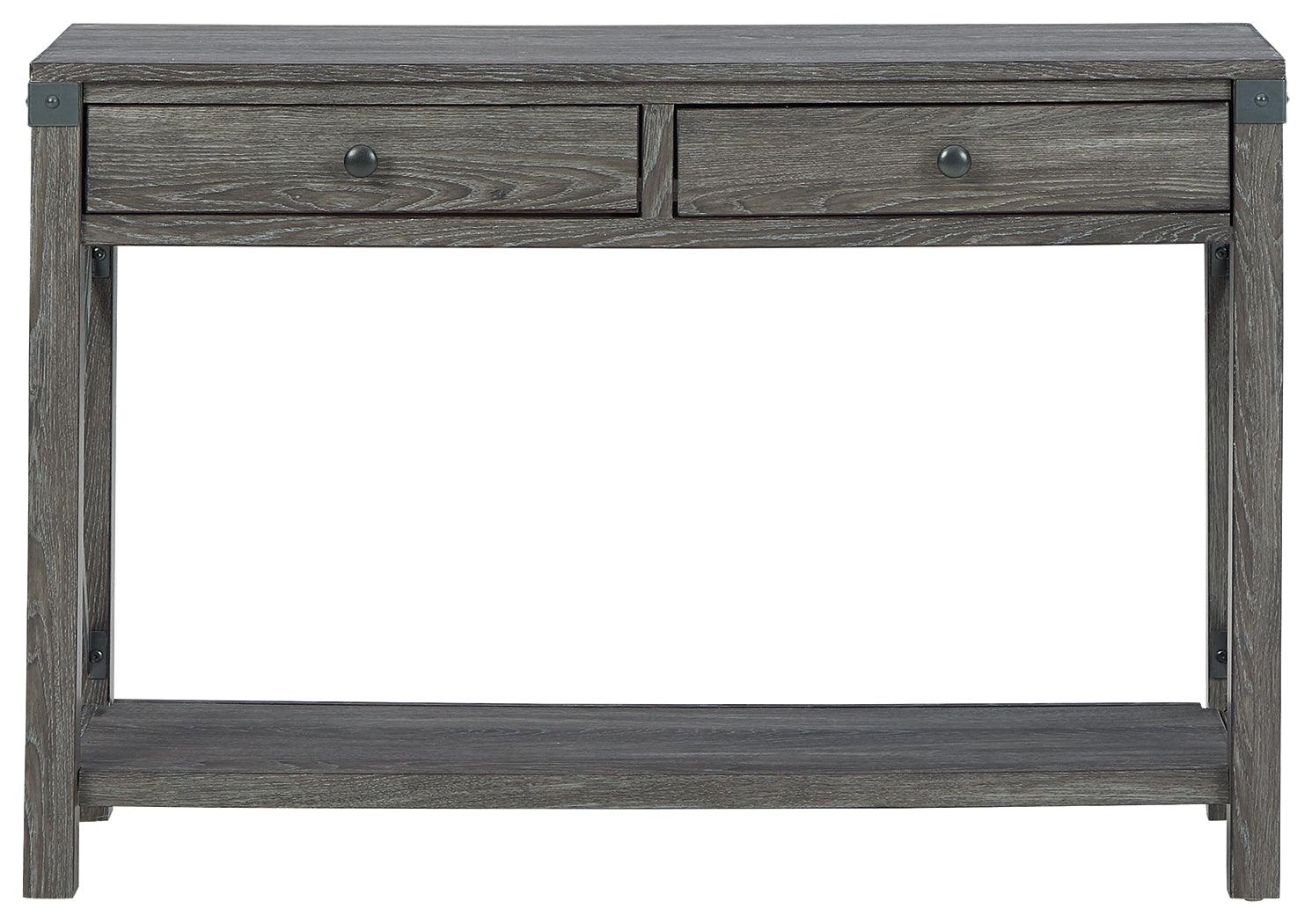 Freedan Grayish Brown Sofa/console Table - Ella Furniture