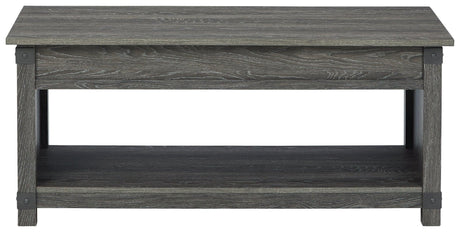 Freedan Grayish Brown Lift-top Coffee Table - Ella Furniture