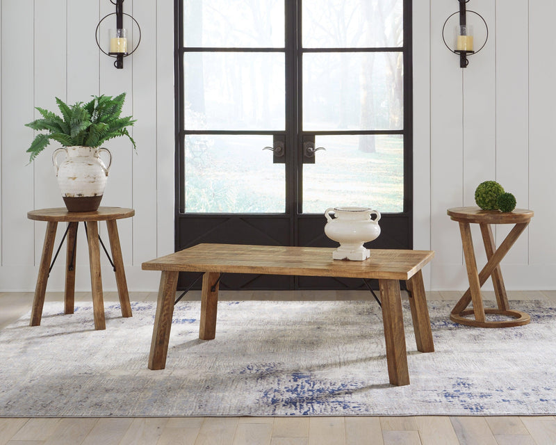 Windovi Light Brown Table (Set Of 3) - Ella Furniture