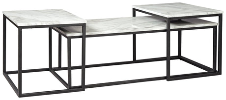 Donnesta Gray/black Table (Set Of 3) - Ella Furniture