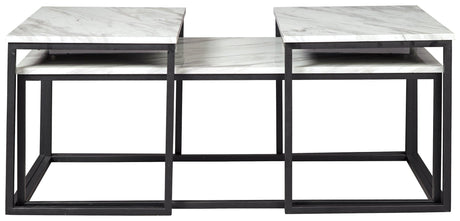 Donnesta Gray/black Table (Set Of 3) - Ella Furniture