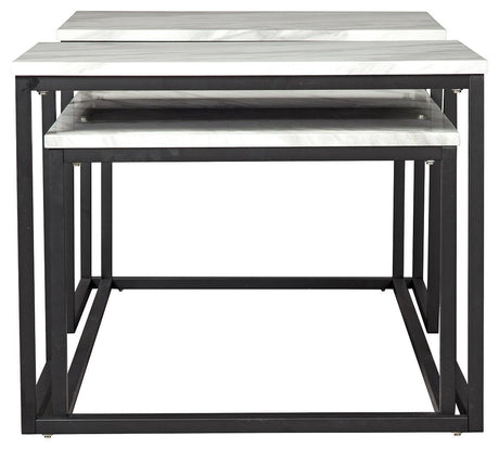Donnesta Gray/black Table (Set Of 3) - Ella Furniture