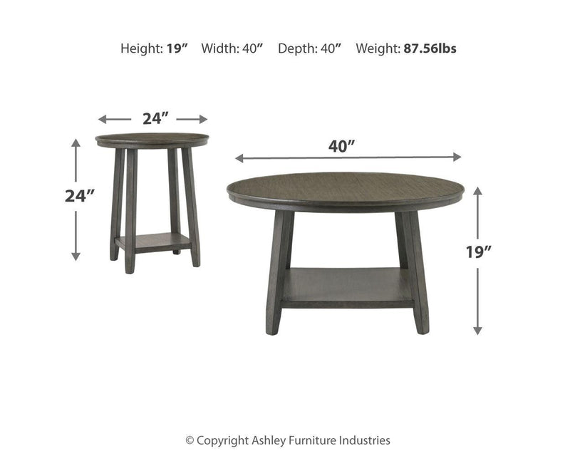 Caitbrook Gray Table (Set Of 3)