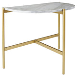 Wynora White/gold Chairside End Table - Ella Furniture