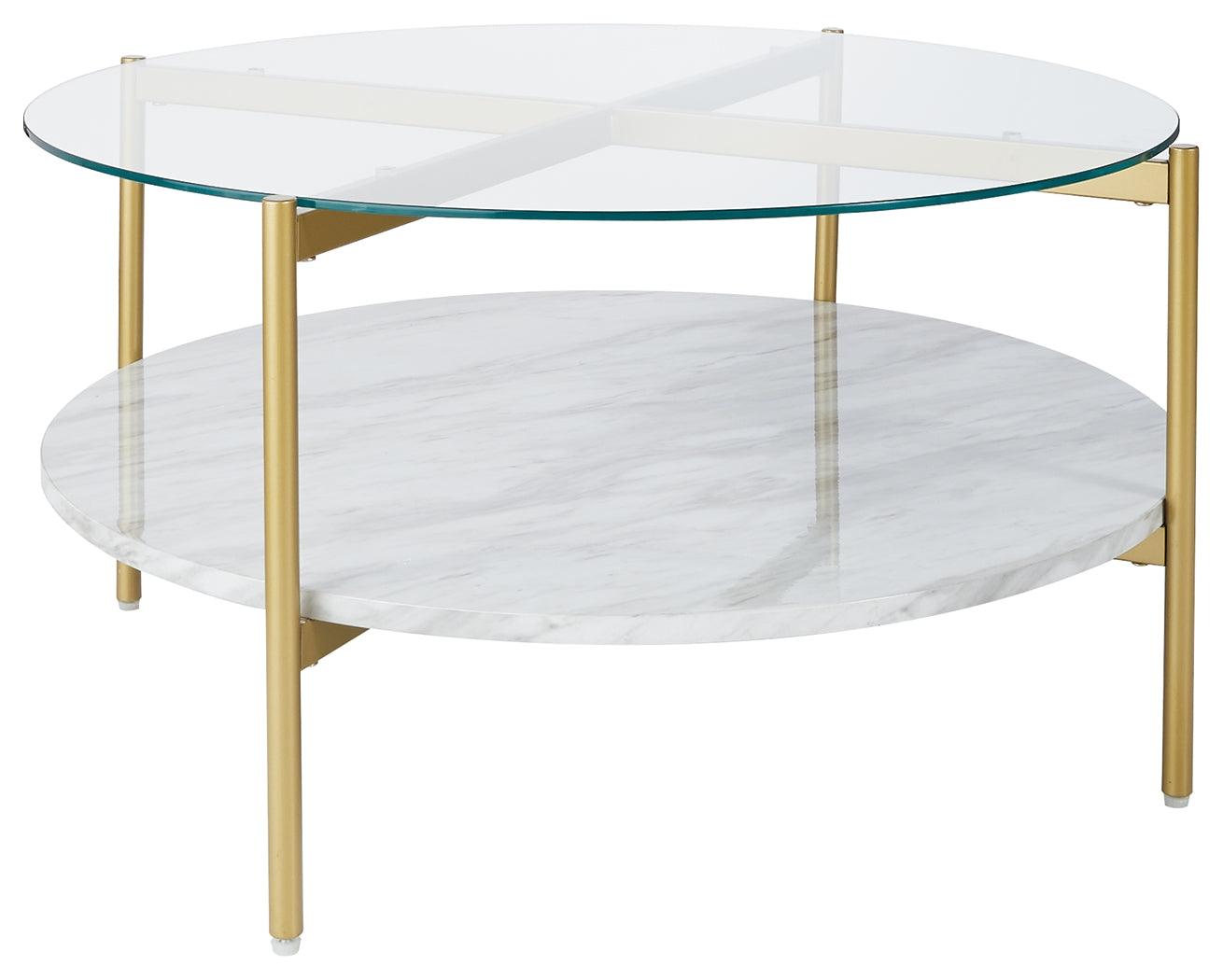 Wynora White/gold Coffee Table - Ella Furniture
