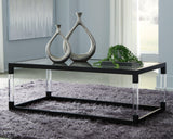 Nallynx Metallic Gray Coffee Table - Ella Furniture