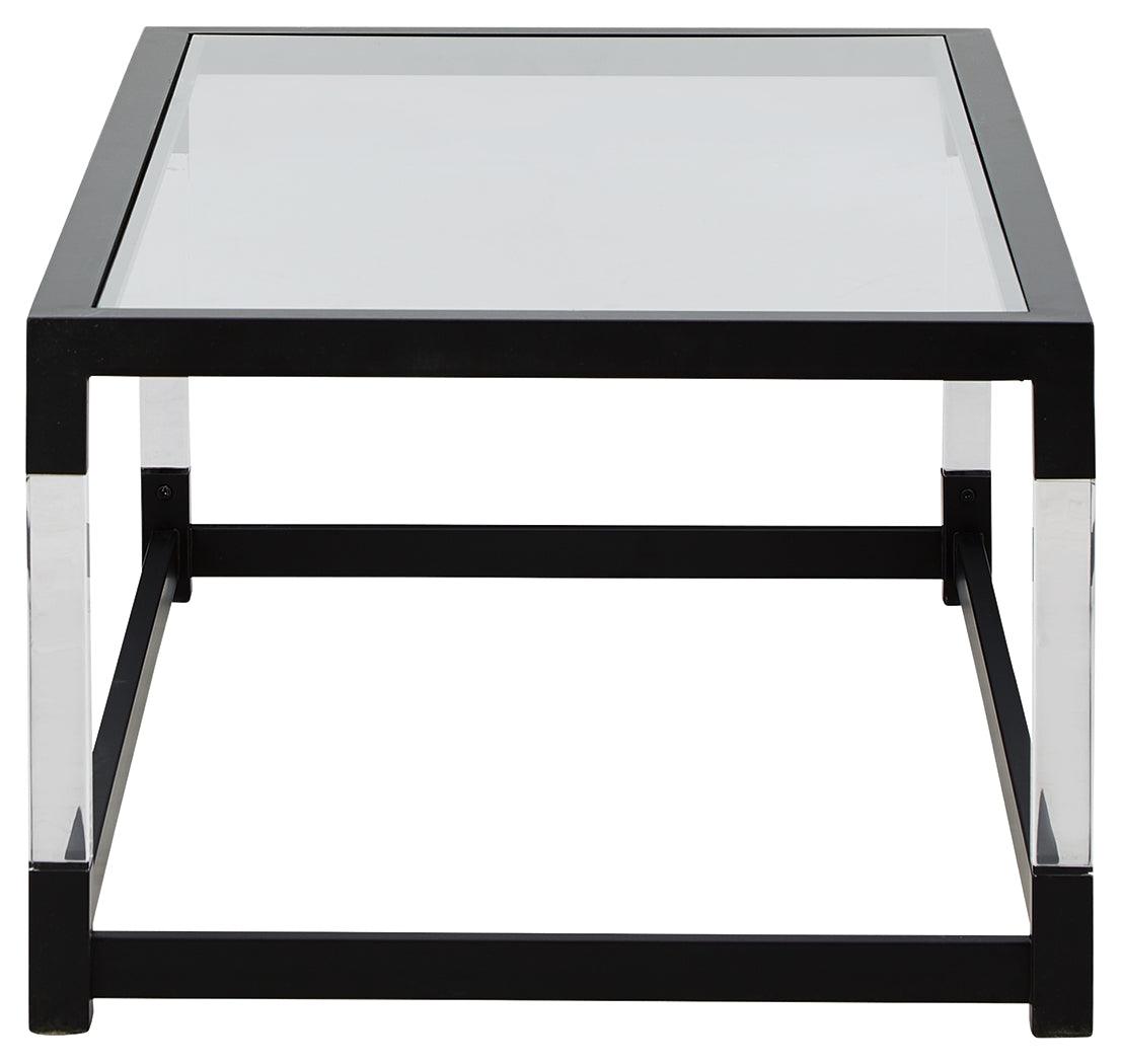 Nallynx Metallic Gray Coffee Table - Ella Furniture