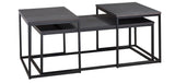 Yarlow Black Table (Set Of 3) - Ella Furniture