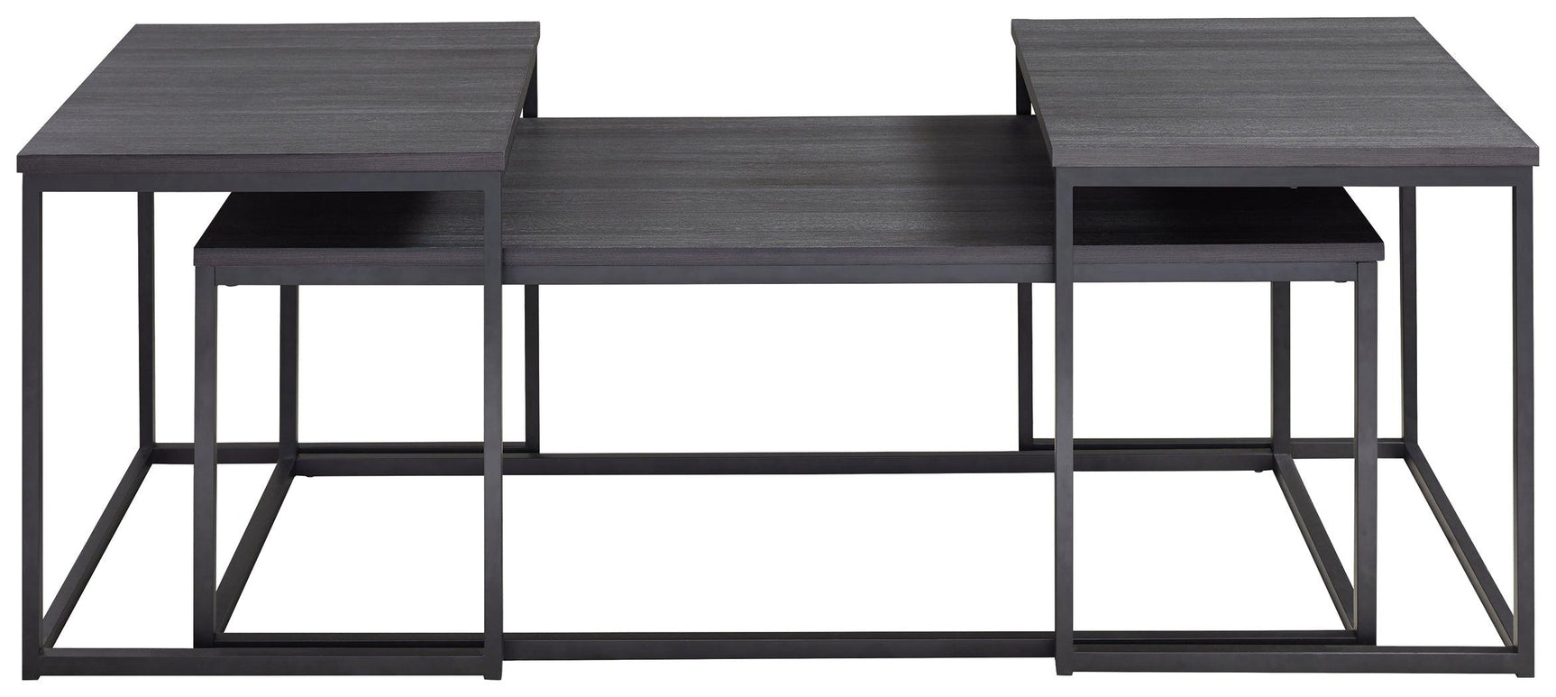 Yarlow Black Table (Set Of 3) - Ella Furniture