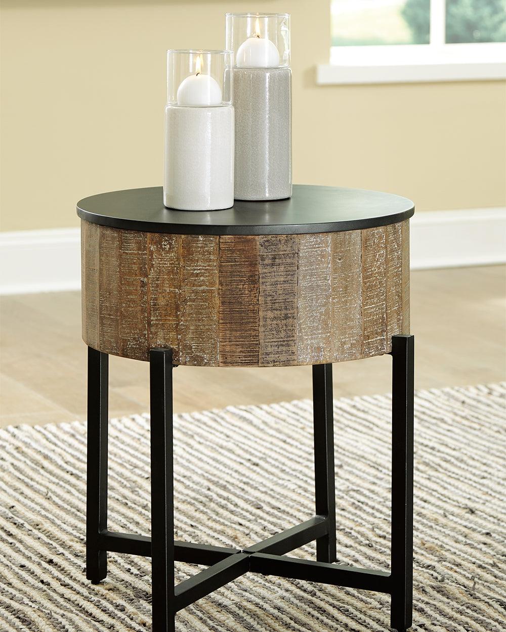 Nashbryn Gray/brown End Table - Ella Furniture