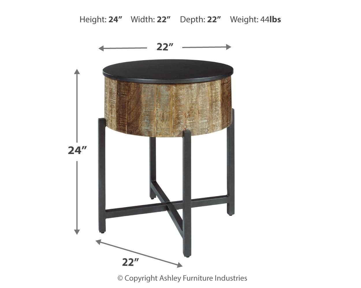 Nashbryn Gray/brown End Table - Ella Furniture