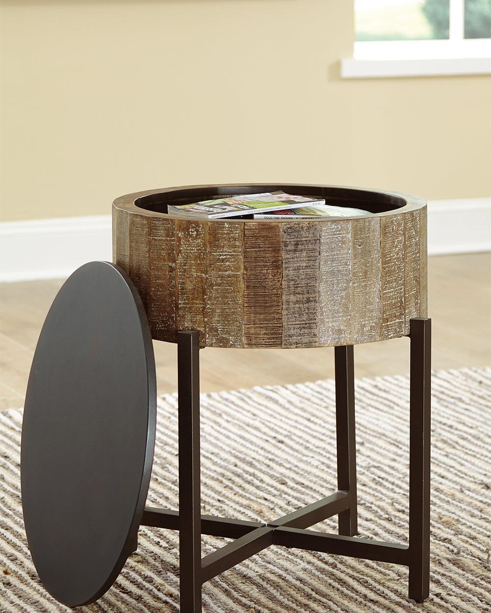 Nashbryn Gray/brown End Table - Ella Furniture