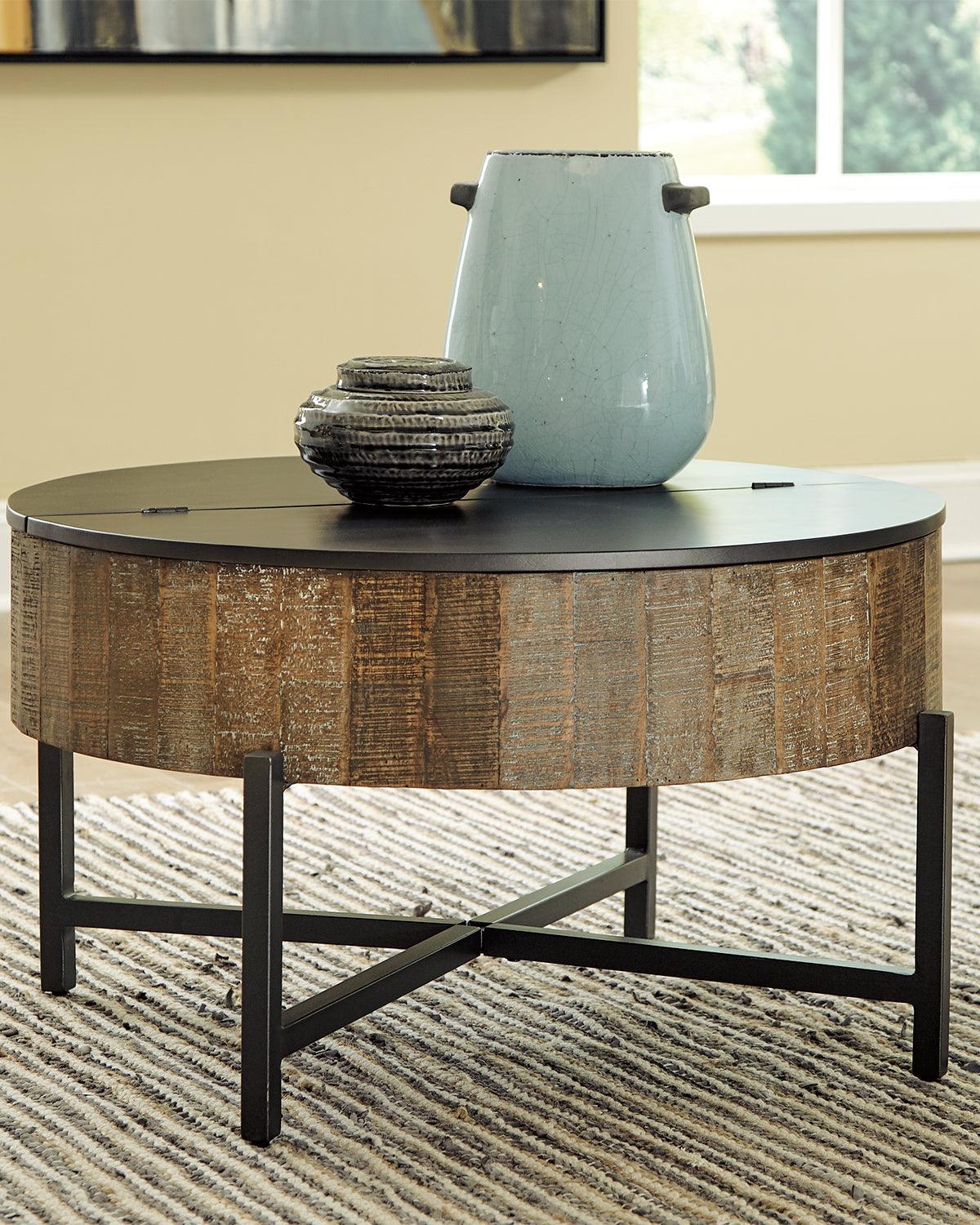 Nashbryn Gray/brown Coffee Table With 1 End Table