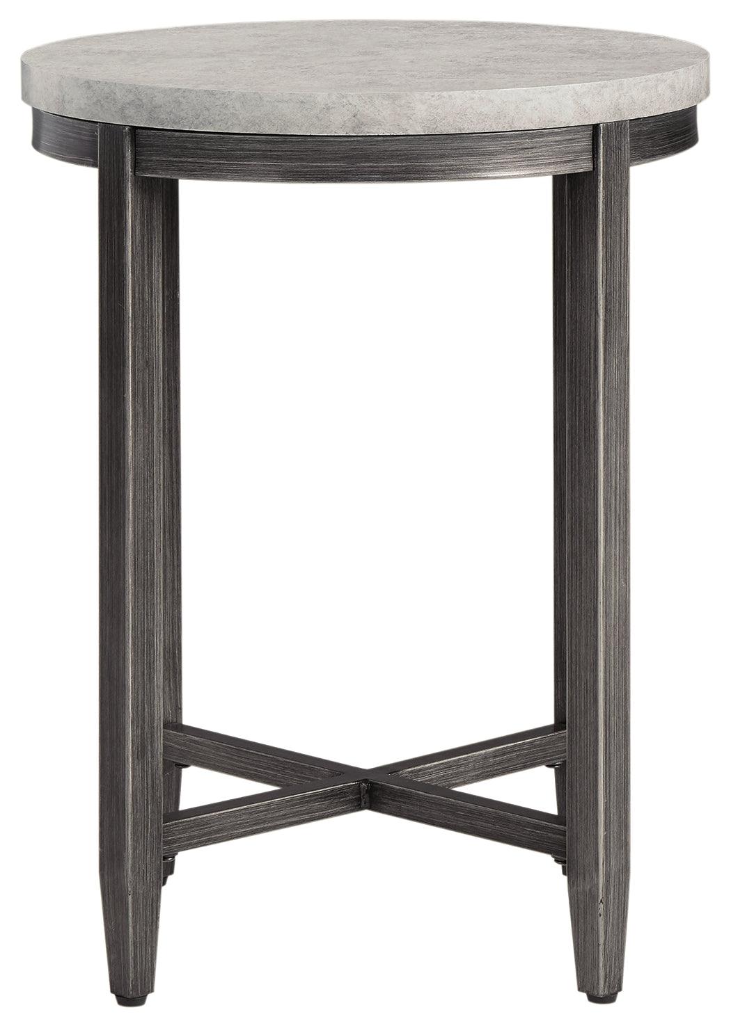 Shybourne Gray/aged Bronze End Table - Ella Furniture