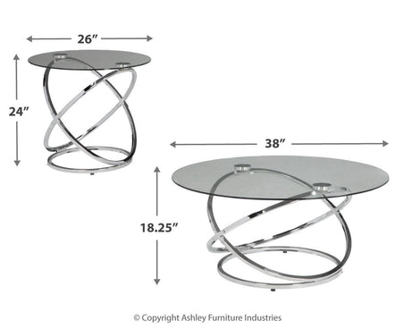 Hollynyx coffee table dimensions illustration