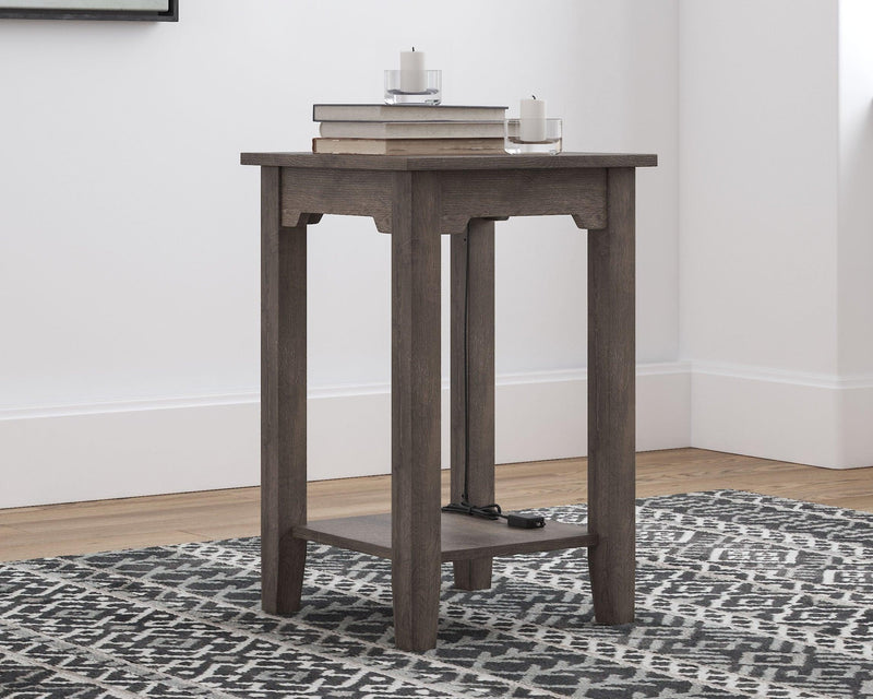 Arlenbry Gray Chairside End Table - Ella Furniture