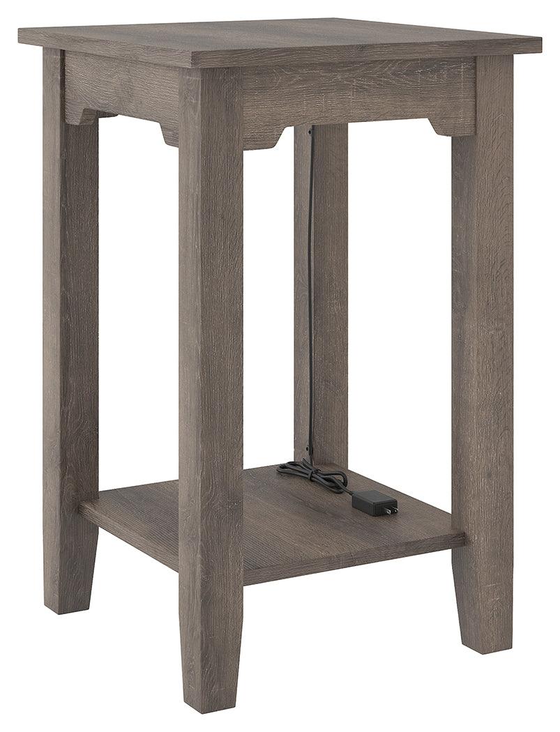 Arlenbry Gray Chairside End Table - Ella Furniture