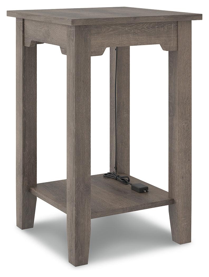 Arlenbry Gray Chairside End Table - Ella Furniture