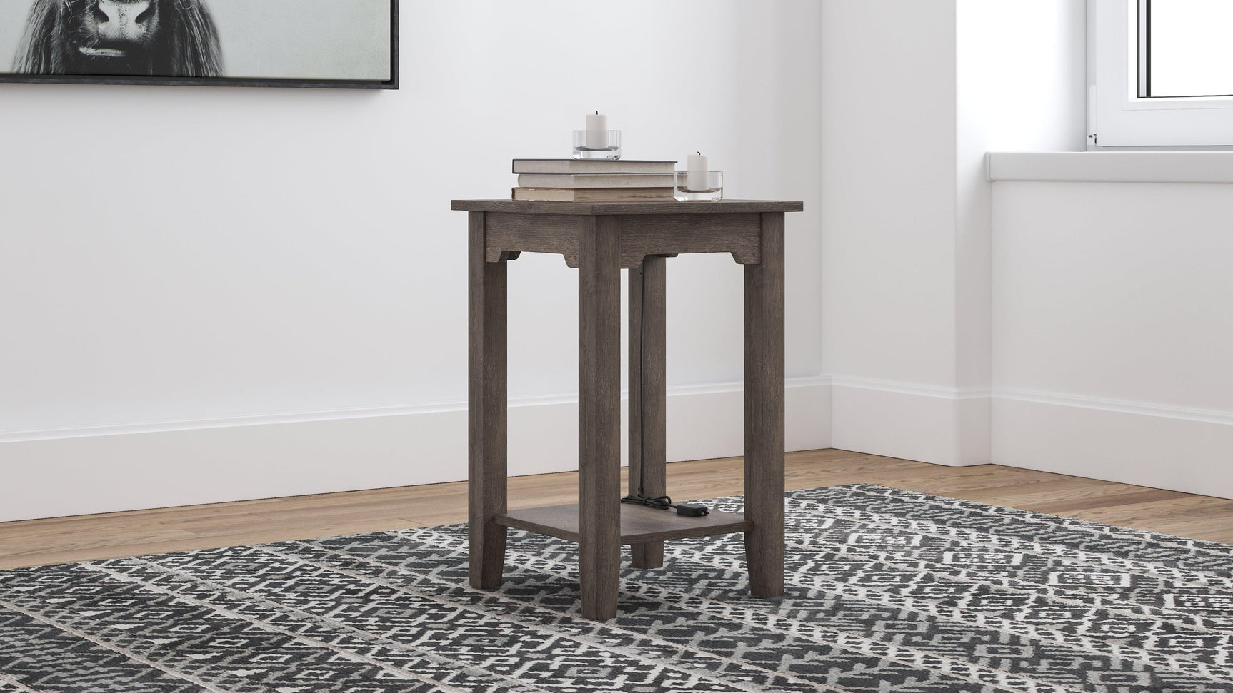 Arlenbry Gray Chairside End Table - Ella Furniture