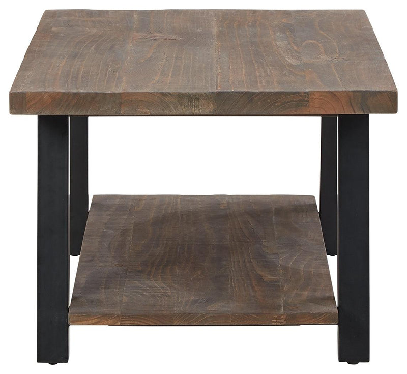 Chanzen Brown/Black Coffee Table - Ella Furniture