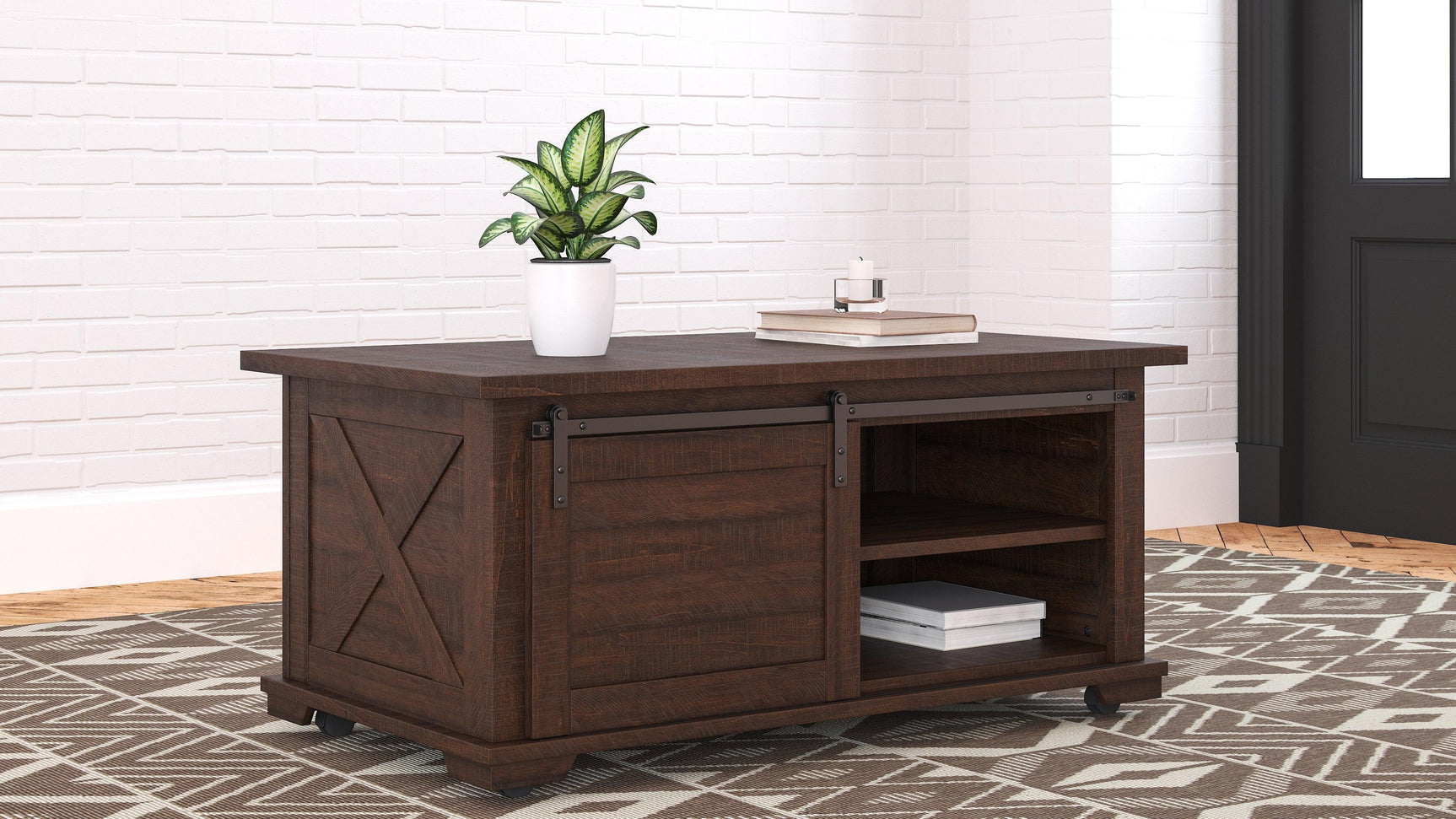 Camiburg Warm Brown Coffee Table - Ella Furniture