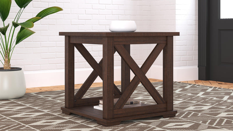 Camiburg Warm Brown Coffee Table With 1 End Table - Ella Furniture