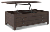 Camiburg Warm Brown Coffee Table With Lift Top - Ella Furniture