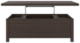 Camiburg Warm Brown Coffee Table With Lift Top - Ella Furniture