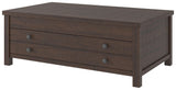 Camiburg Warm Brown Coffee Table With Lift Top - Ella Furniture