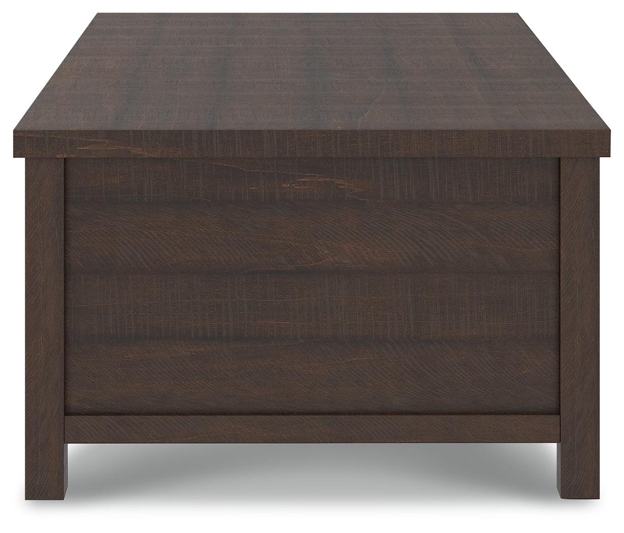 Camiburg Warm Brown Coffee Table With Lift Top - Ella Furniture