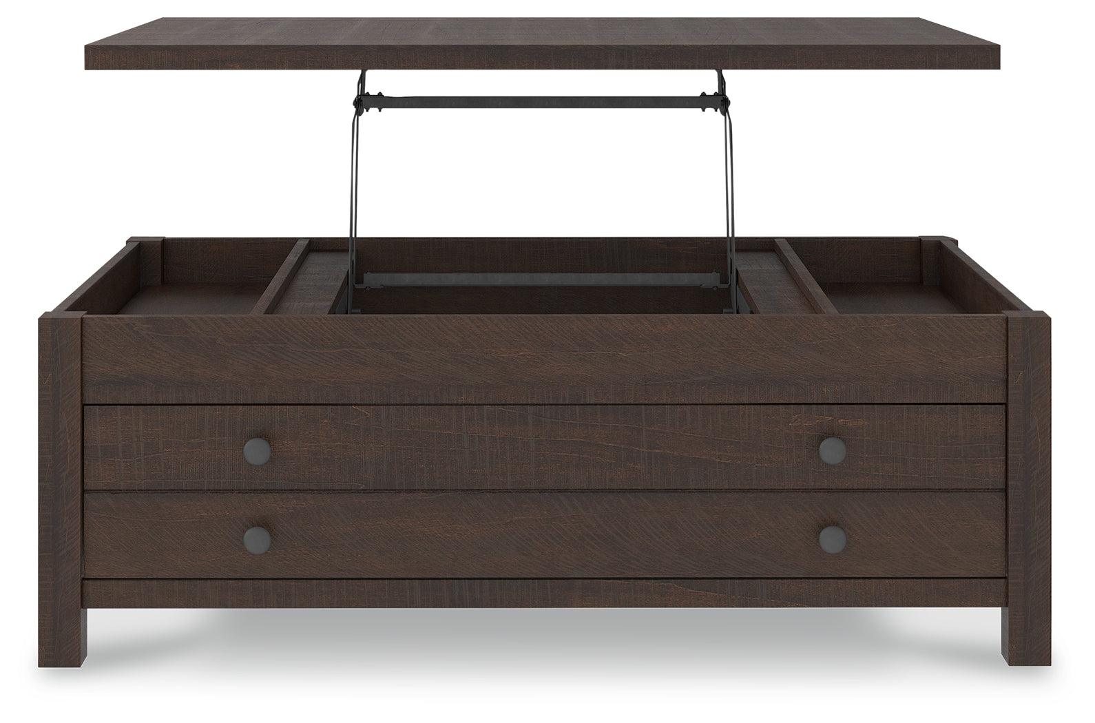 Camiburg Warm Brown Coffee Table With Lift Top - Ella Furniture