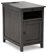 Treytown Gray Chairside End Table - Ella Furniture