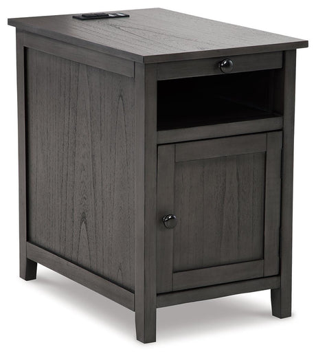 Treytown Gray Chairside End Table - Ella Furniture