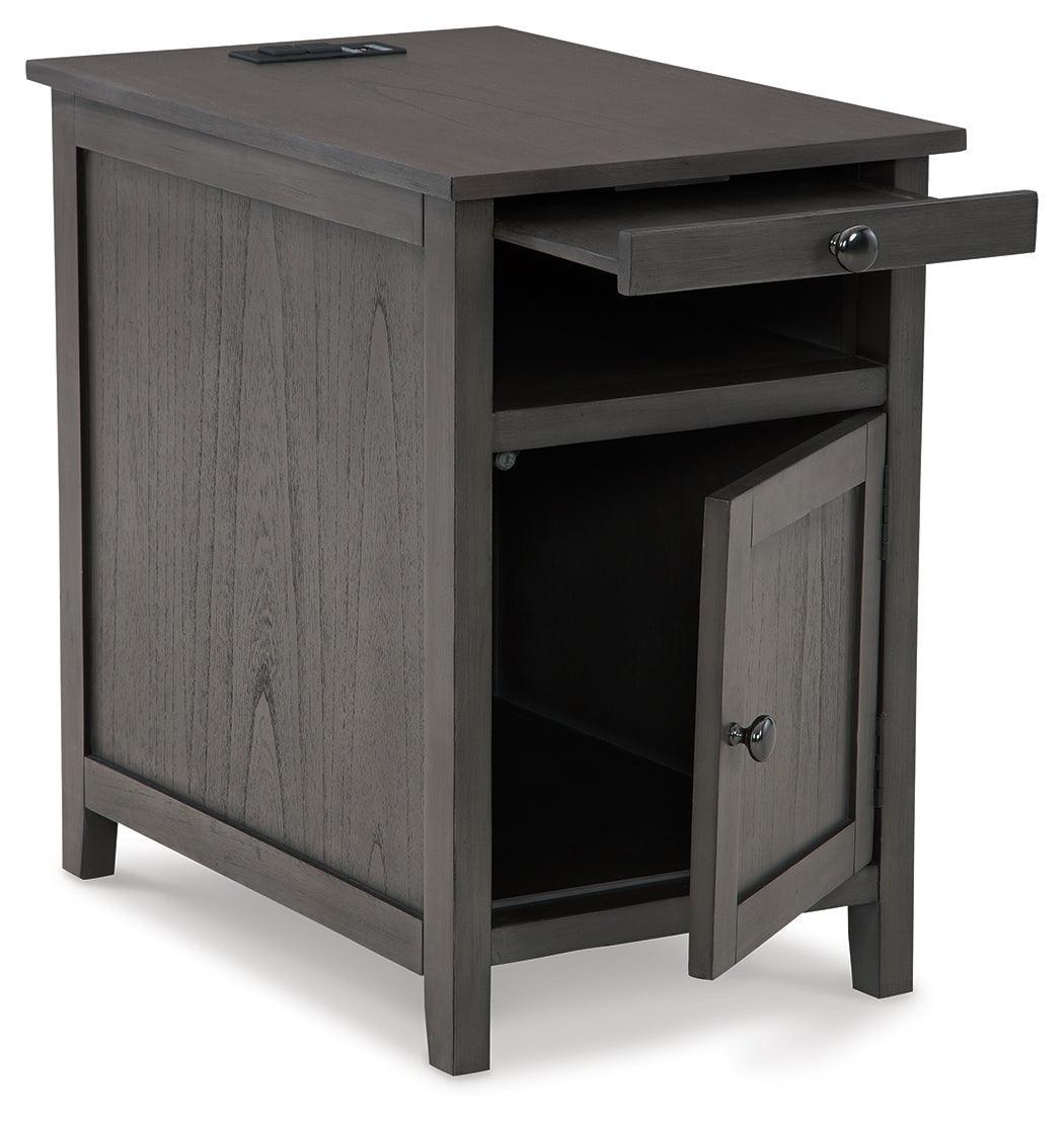 Treytown Gray Chairside End Table - Ella Furniture