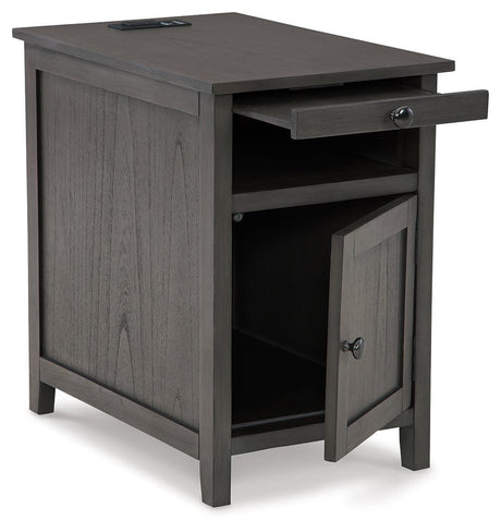 Treytown Gray Chairside End Table - Ella Furniture