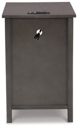 Treytown Gray Chairside End Table - Ella Furniture