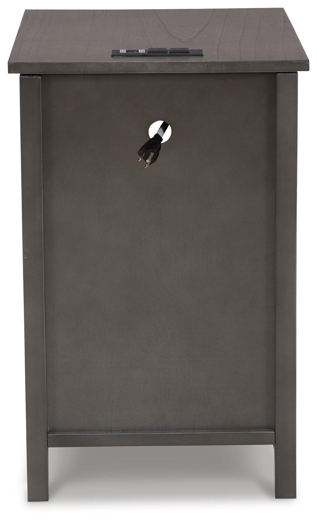Treytown Gray Chairside End Table - Ella Furniture